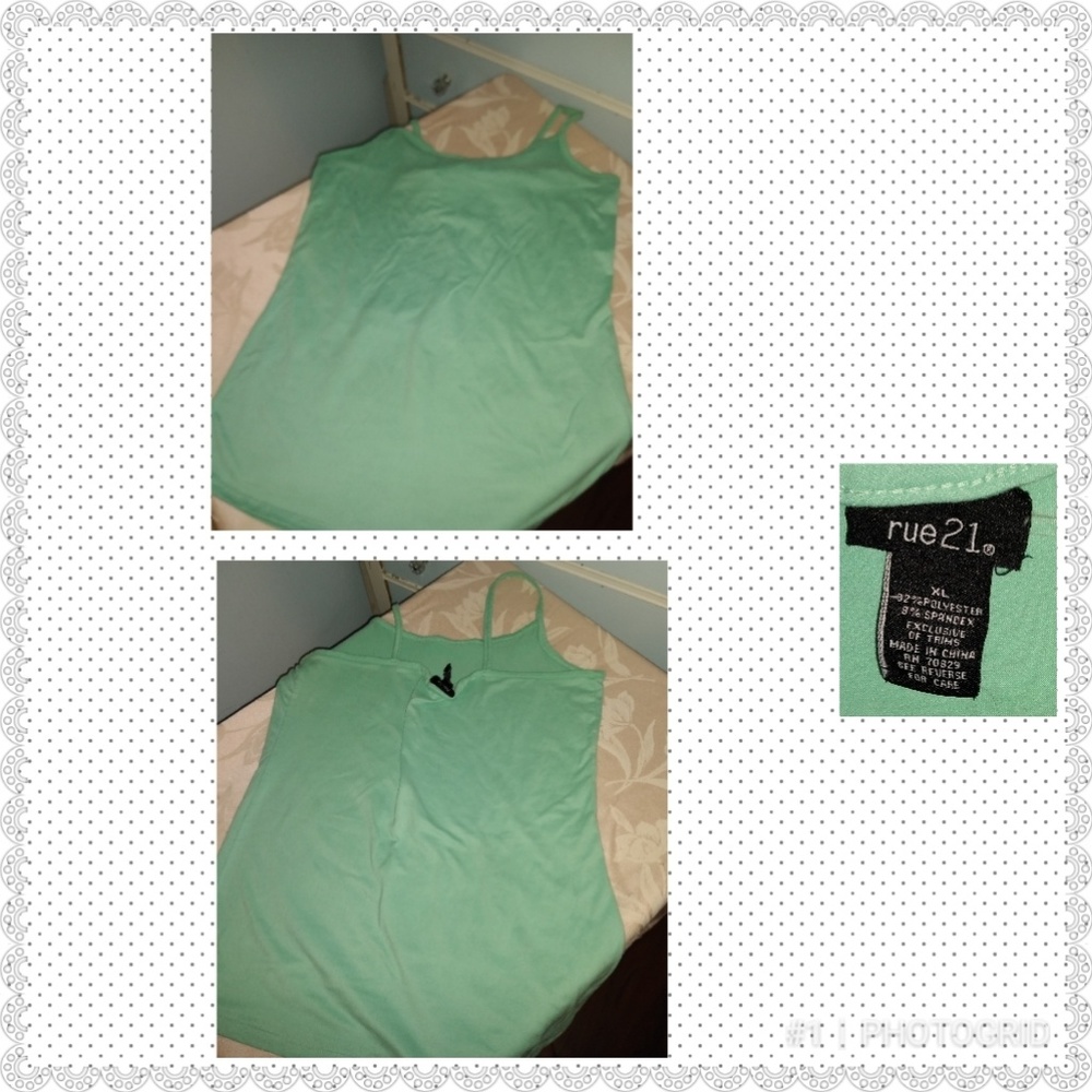 Rue 21 mint green, tank top xl.